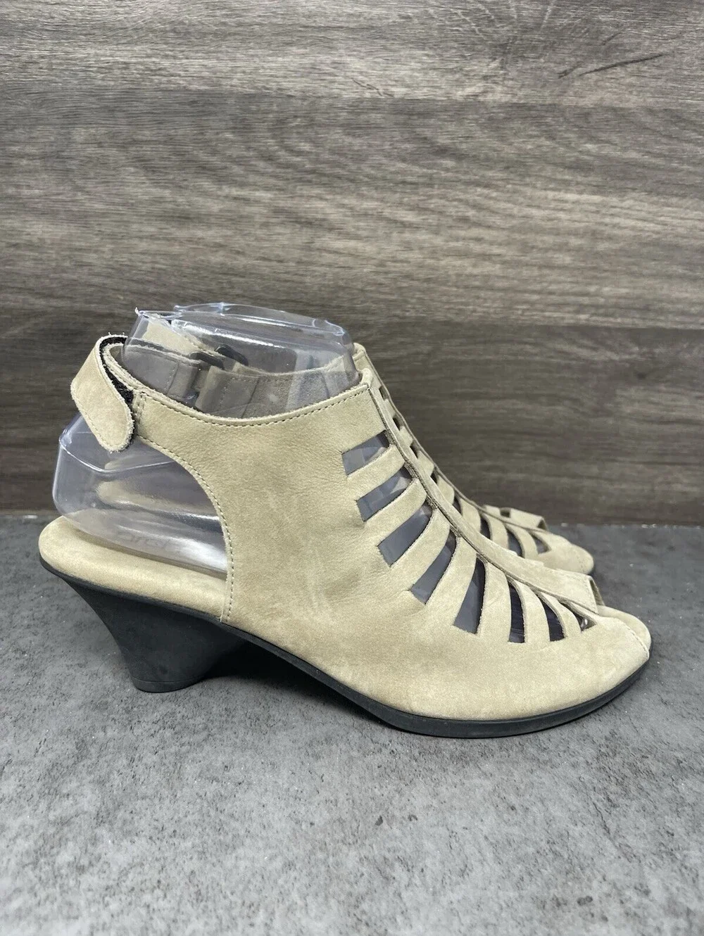 Arche Enexor Slingback Sandals Womens Size 7 (38) Brown Suede Wedge Heel